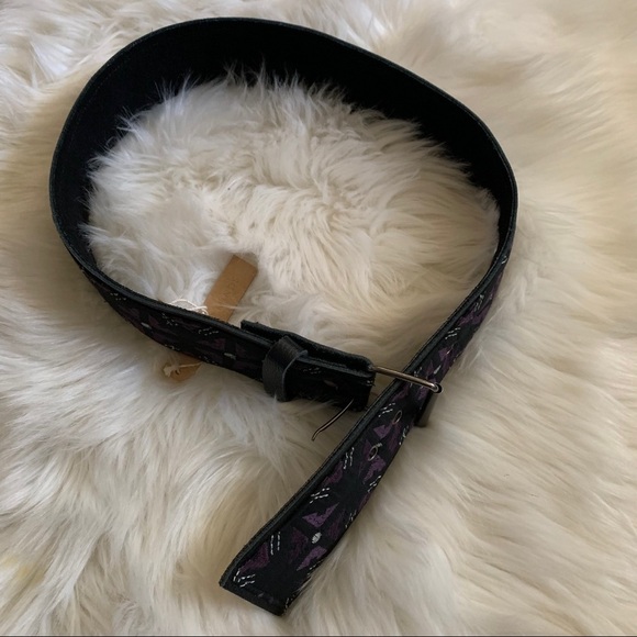Of Two Minds Black/Purple Embroidered Belt main image 4